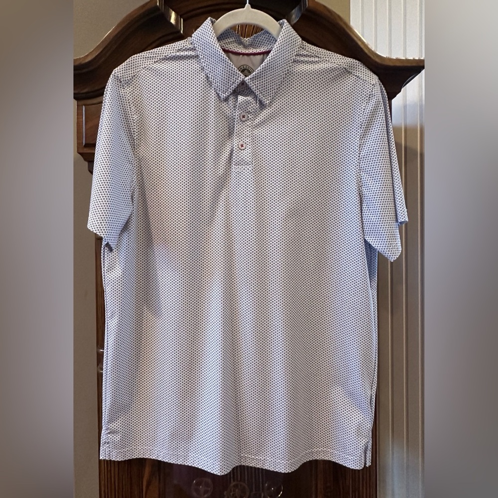 Flag & Anthem Men's Classic Navy and White Polo Size Medium